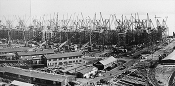 Philadelphia Shipyard During WW1