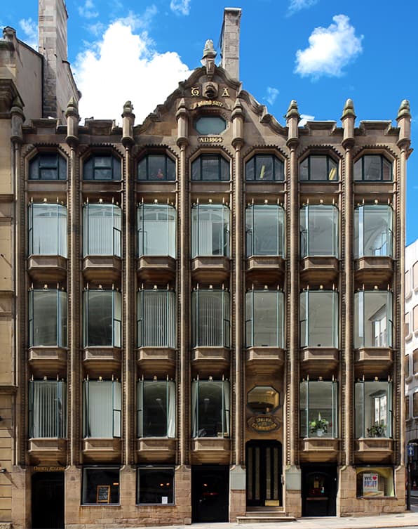 Oriel Chambers is the world's first building featuring a metal framed curtain wall.