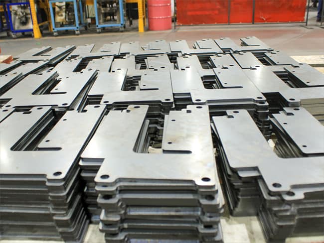 stacked, supply metal inside a metal fabrication shop