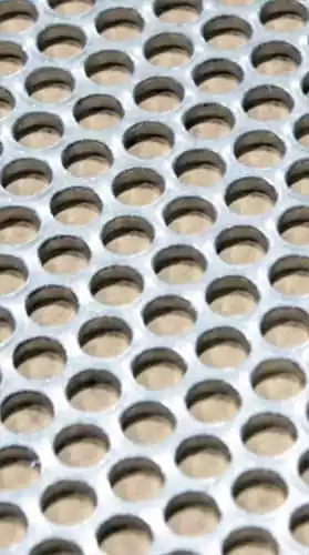 Holes made by a turret punch